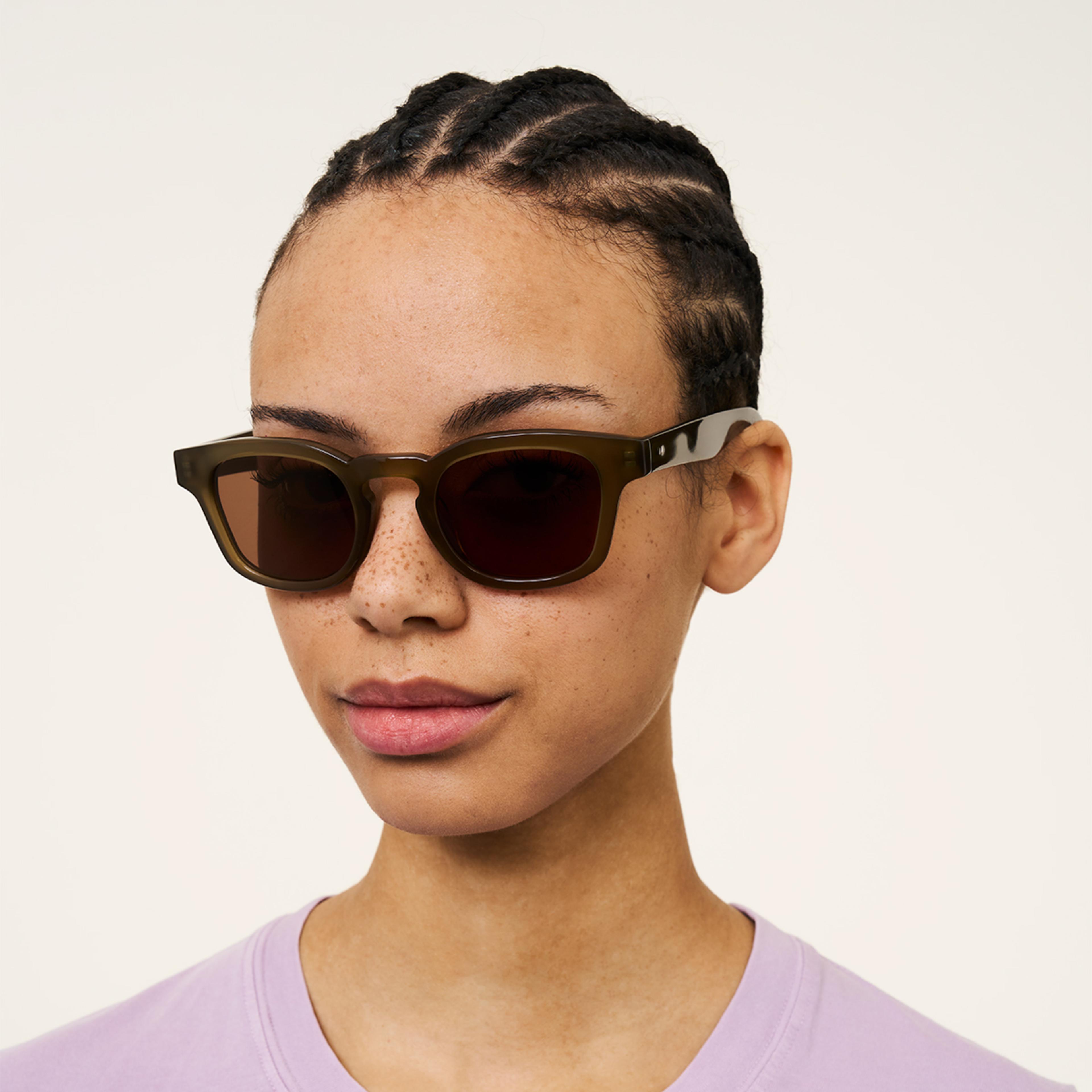 Ace & Tate Zonnebrillen | Rond Renew bio acetate in Groen