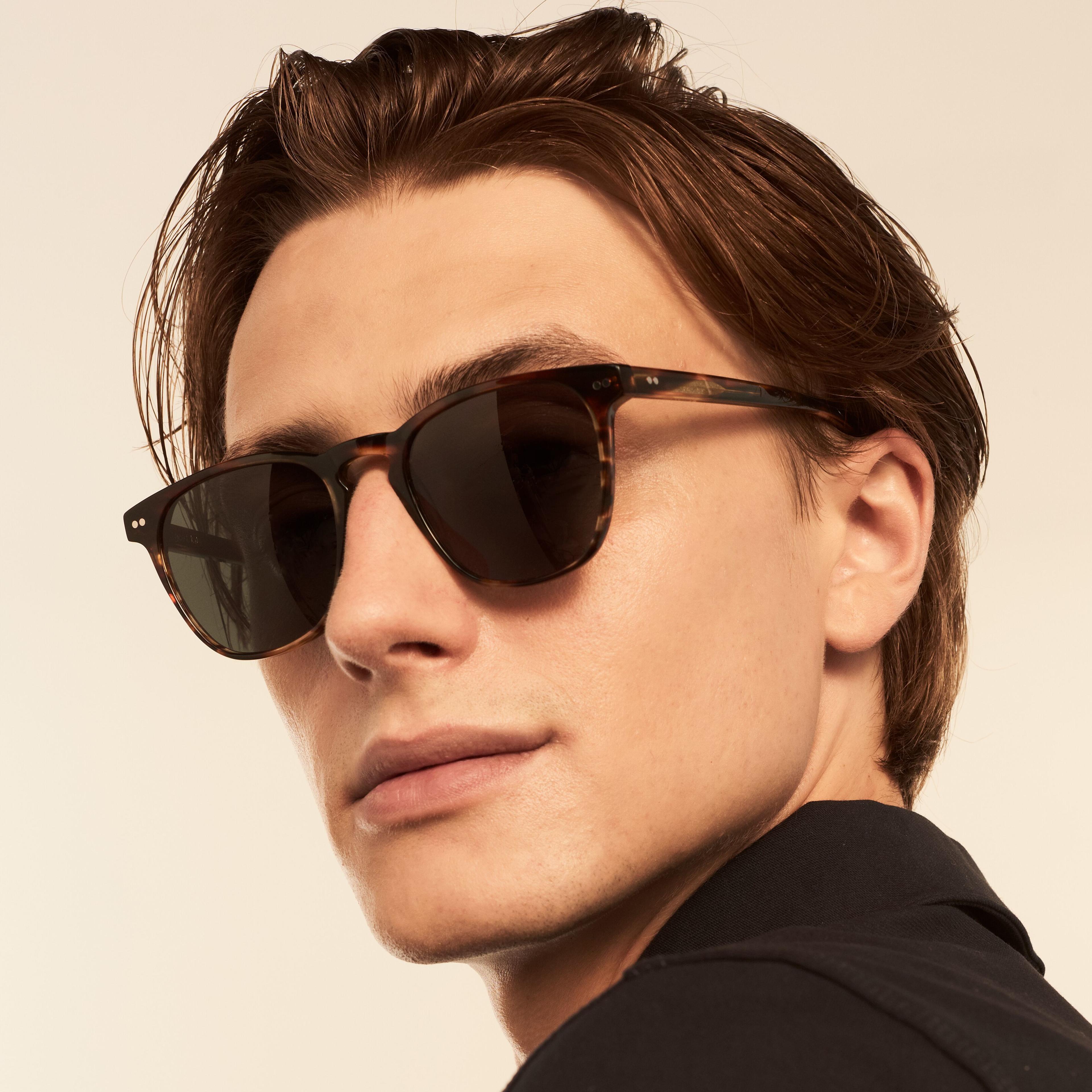 Ace & Tate Sunglasses | Square Acetate in Brown, Orange