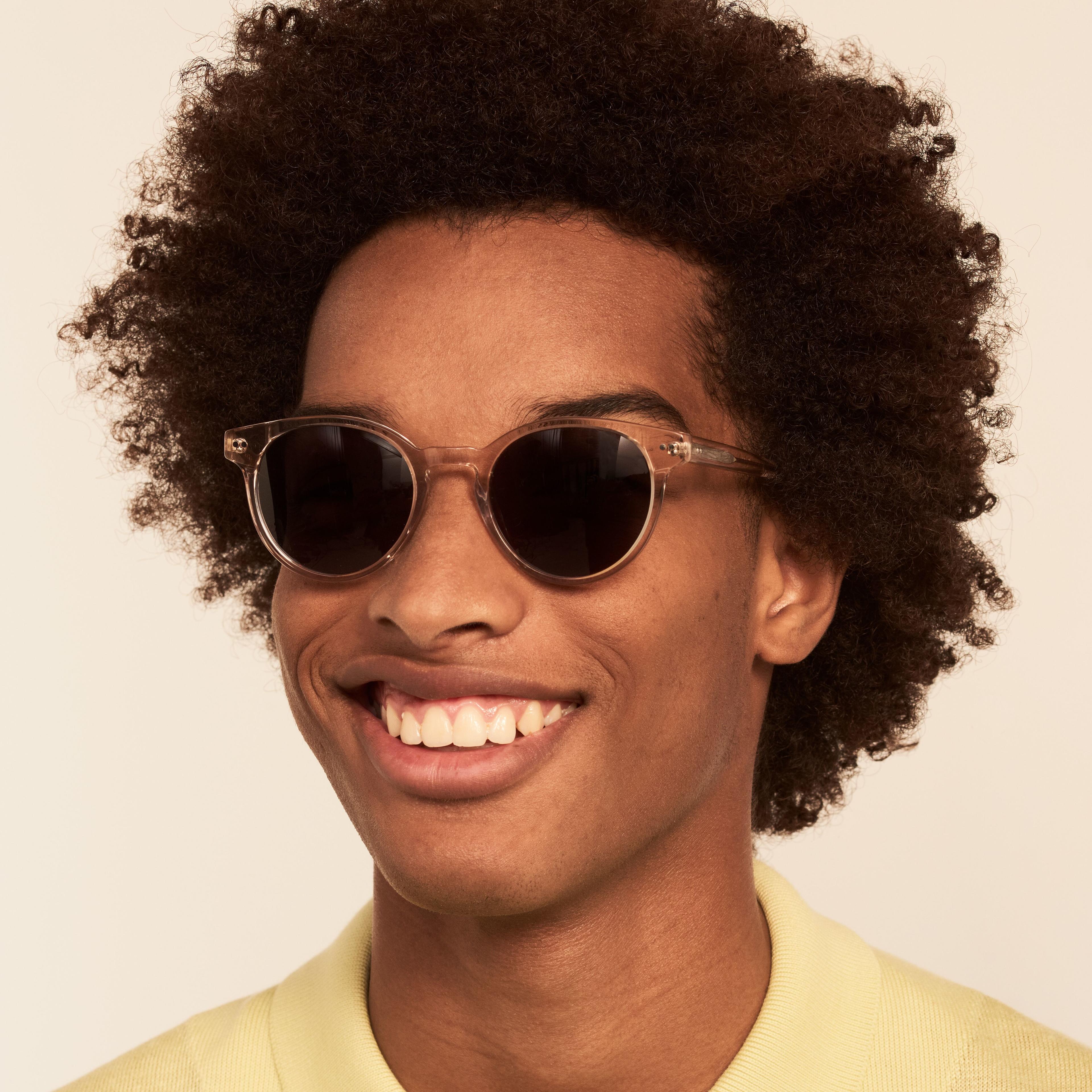 Ace & Tate Sunglasses | Round Acetate in Clear