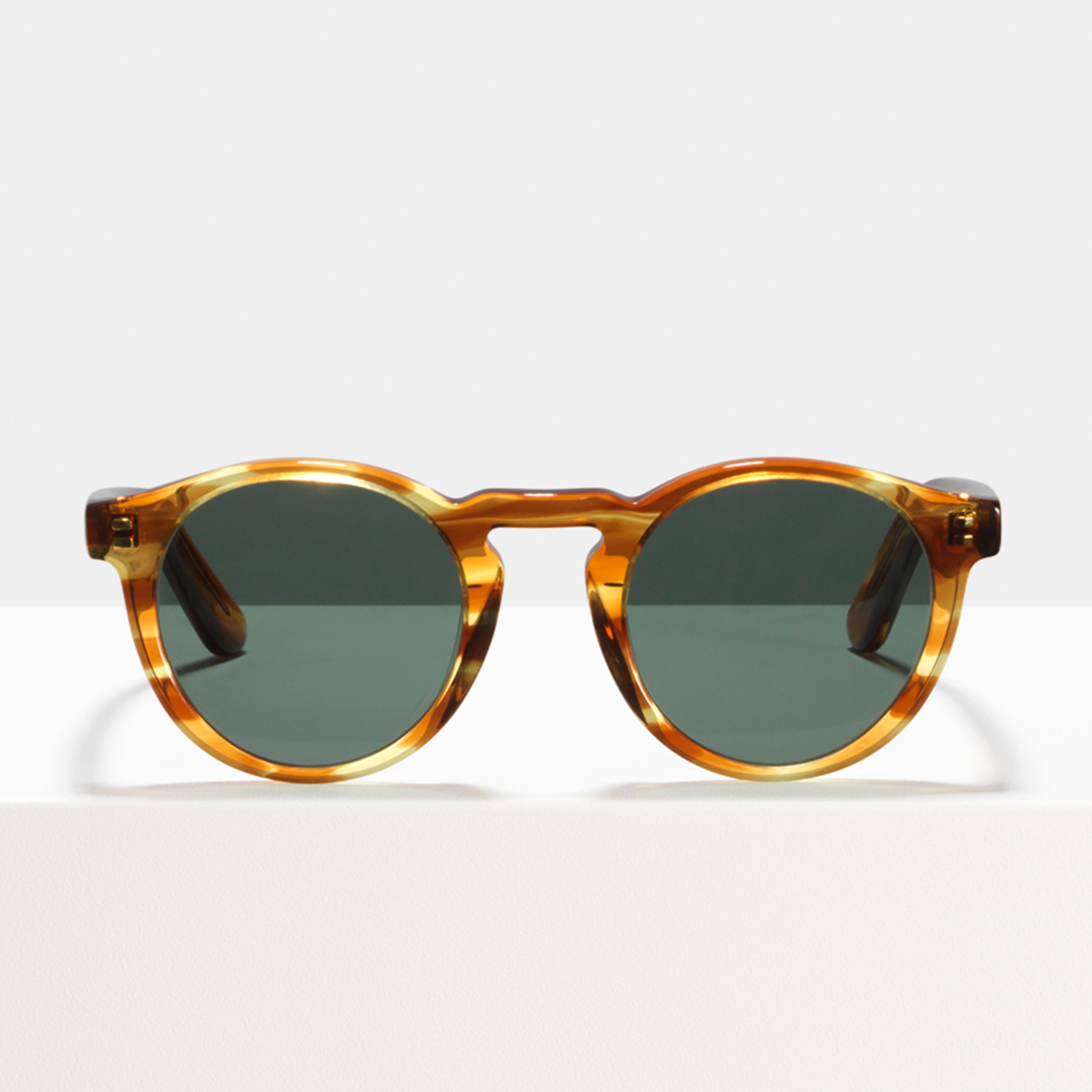 Ace & Tate Sunglasses | Round Acetate in Brown, Orange