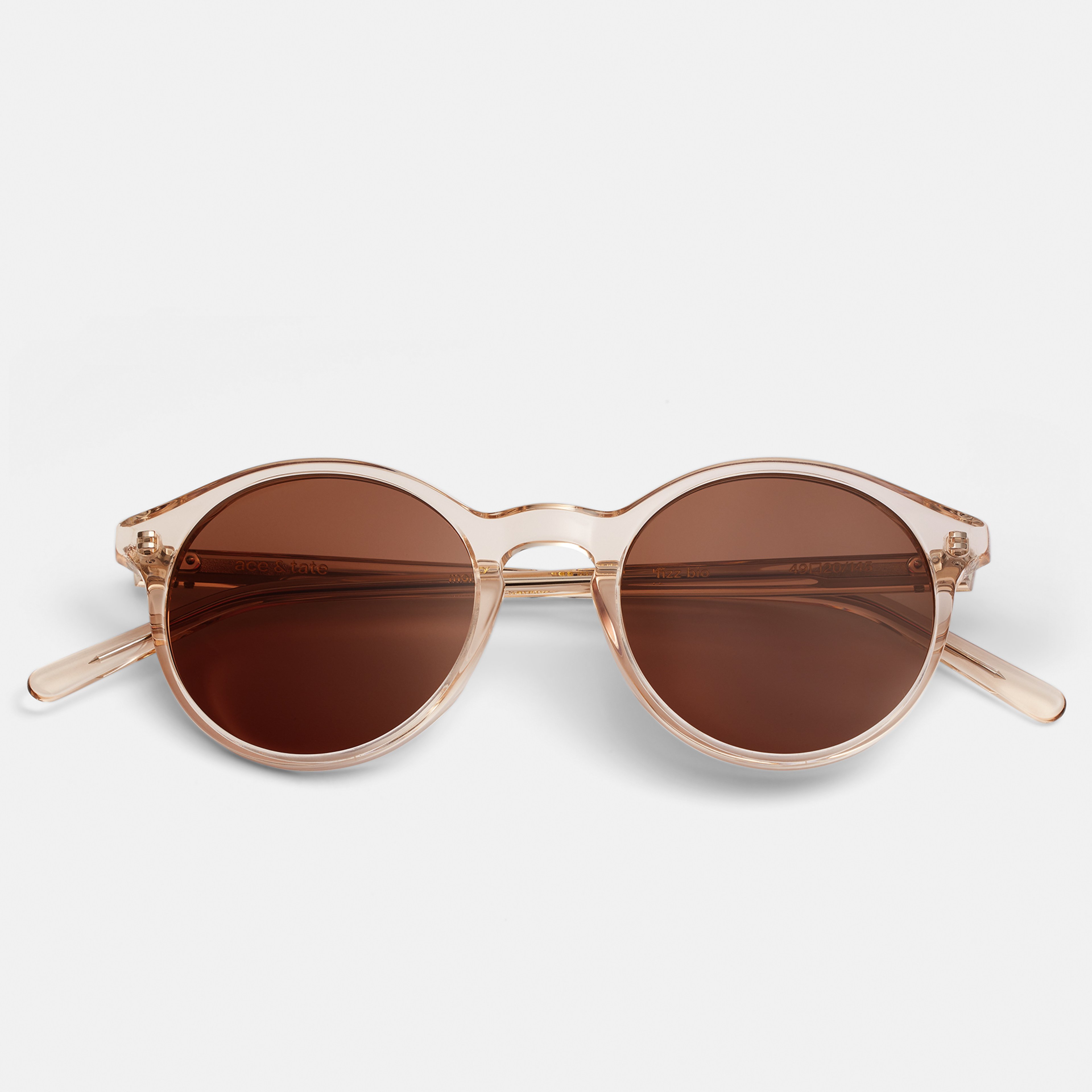 Ace & Tate Sunglasses | Round Acetate in Clear