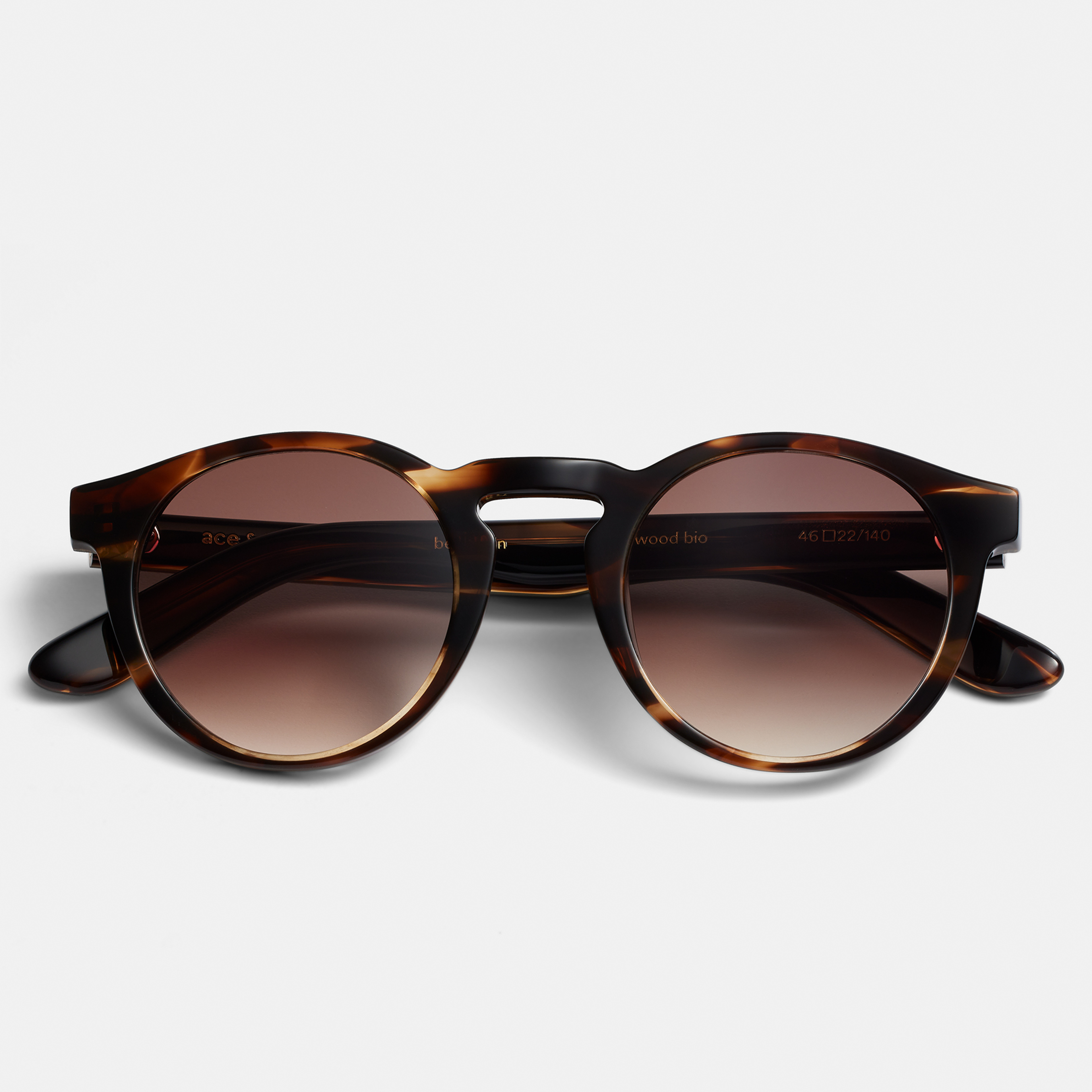 Ace & Tate Sunglasses | Round Acetate in Brown, Orange