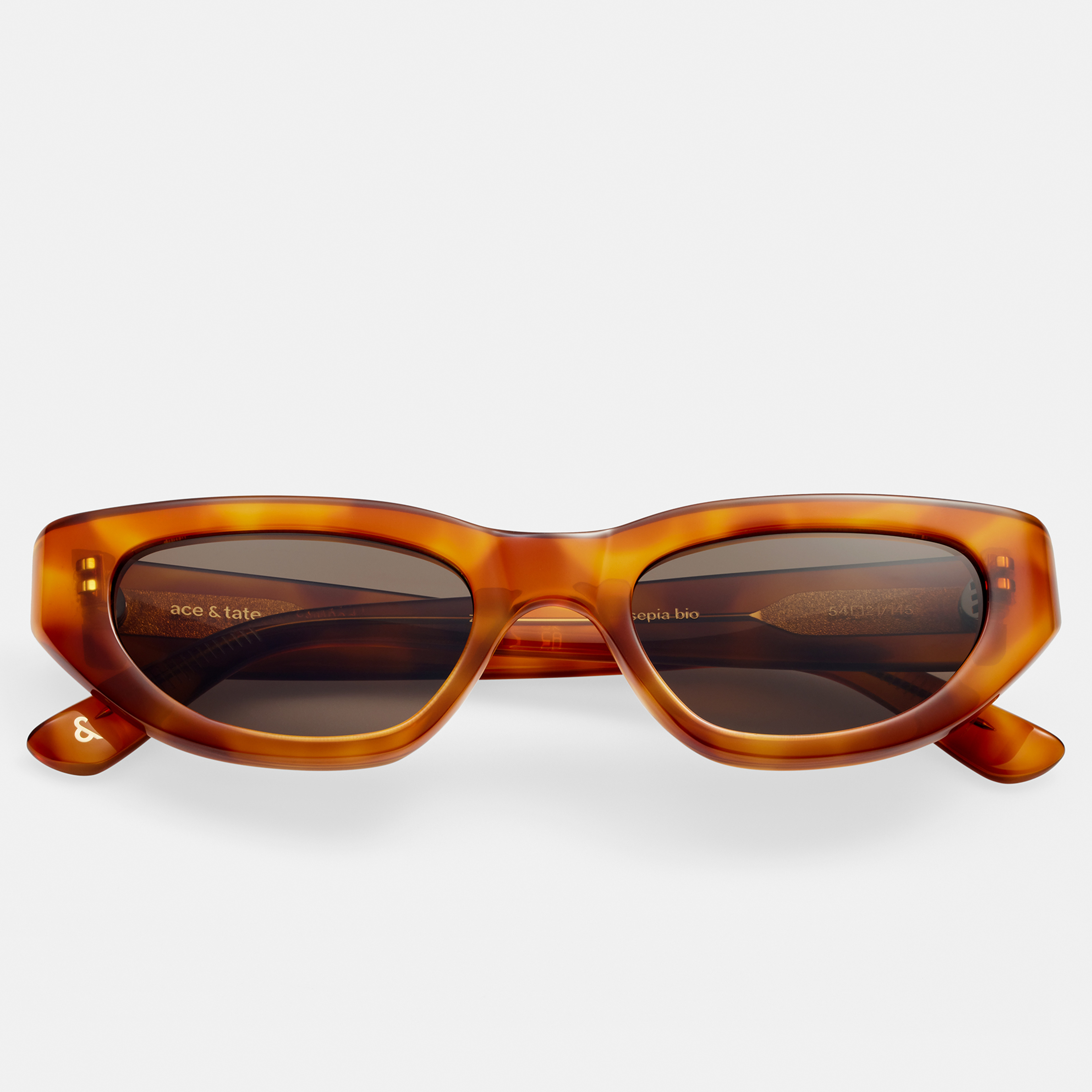 Ace & Tate Sunglasses | Hexagonal Acetate in Brown