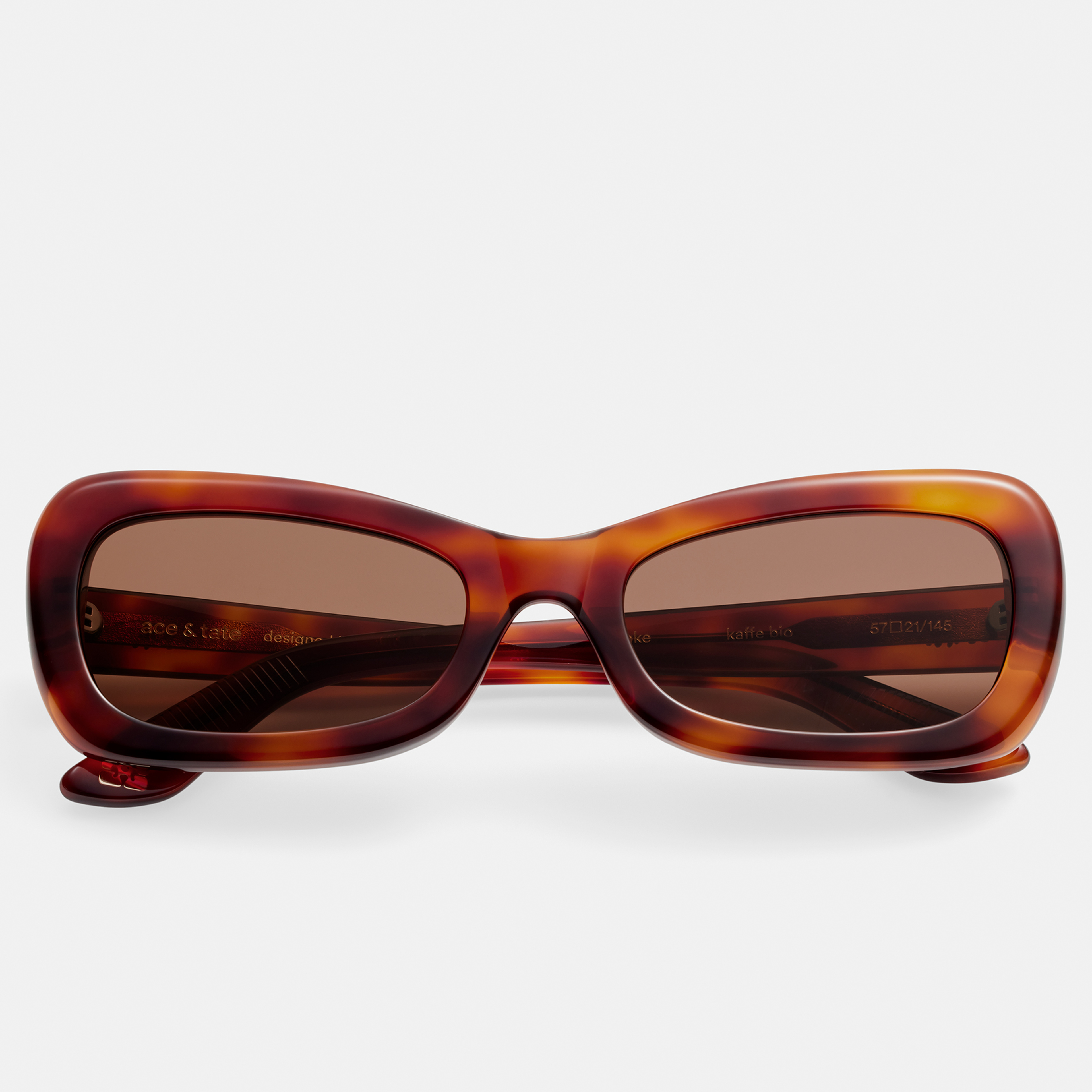 Ace & Tate Sunglasses | Oval Acetate in Brown