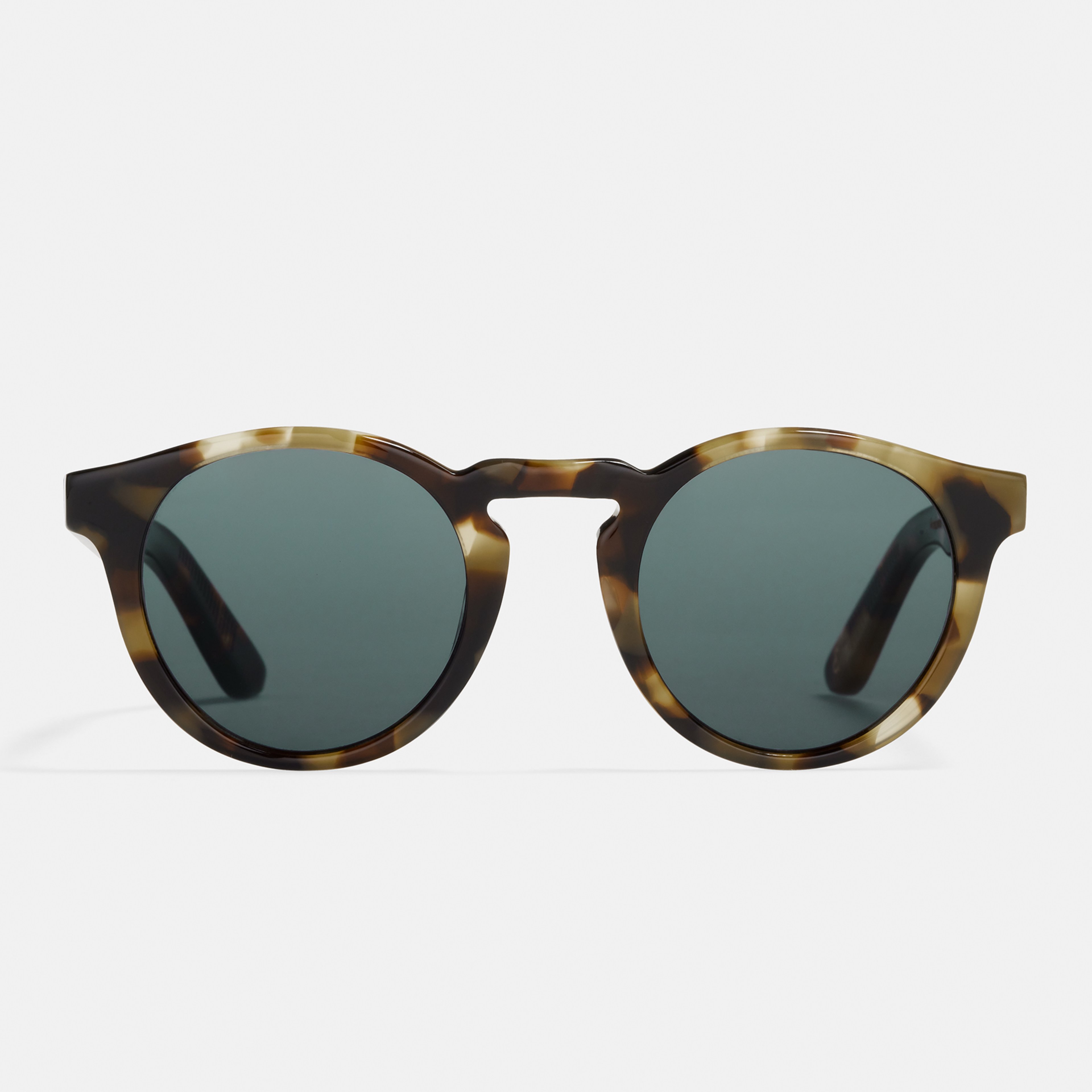 Ace & Tate Sunglasses | Round Acetate in Brown, Yellow